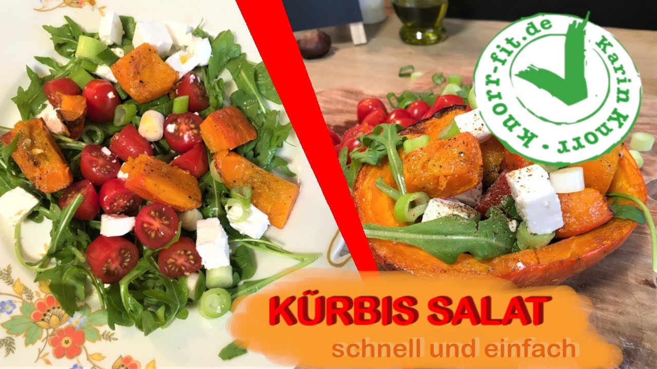 SCHNELLER KÜRBIS SALAT MIT TOMATEN I Salat mit gebackenem Hokkaido I Karin Knorr Ernährungstraining