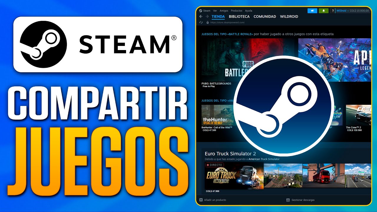 Cómo COMPARTIR JUEGOS de STEAM con Amigos (2026)
