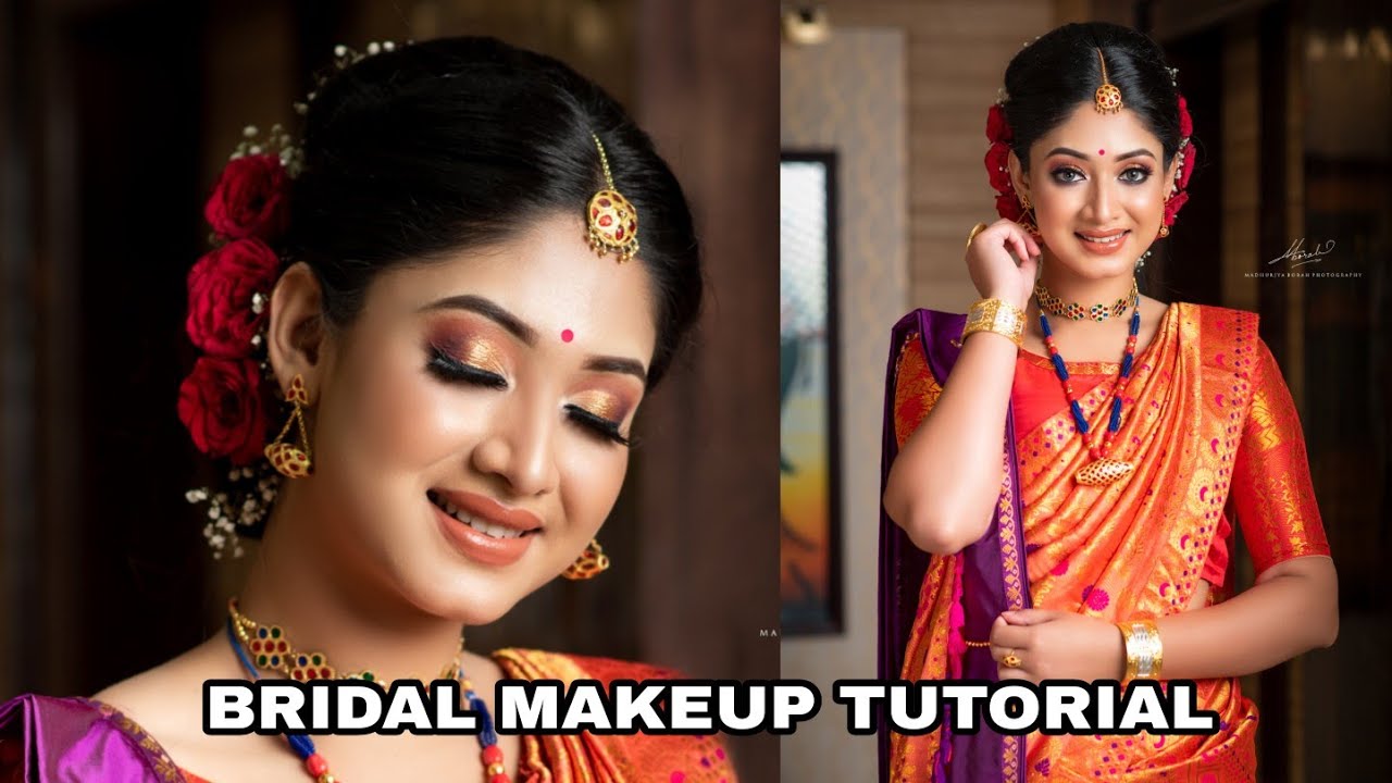 Bridal Makeup Tutorial by Naina Rehman ||Actress Priyanka Baishya||Booking-9365866591