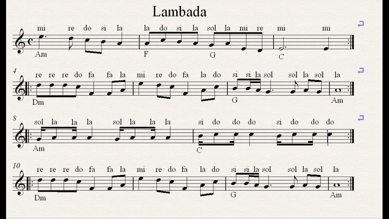 #lambada #notes