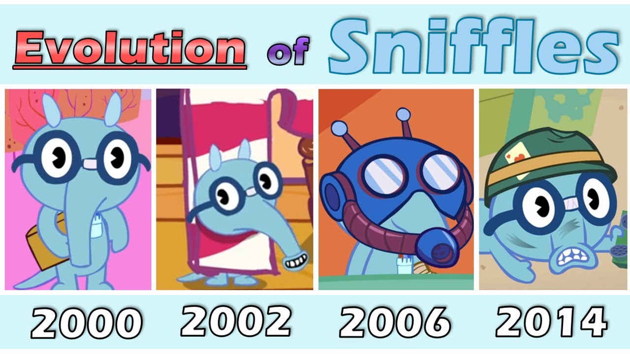 Эволюция SNIFFLES от Happy Tree Friends