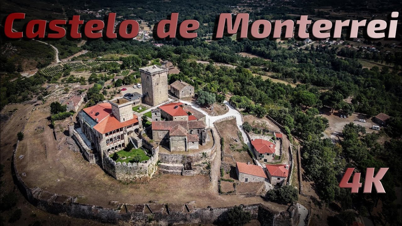 Castelo de Monterrei a vista de dron 4K