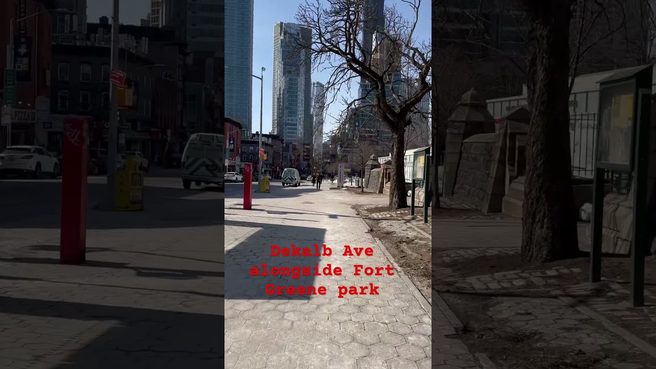 Dekalb Ave alongside Fort Greene park #nycstreets #brooklyn