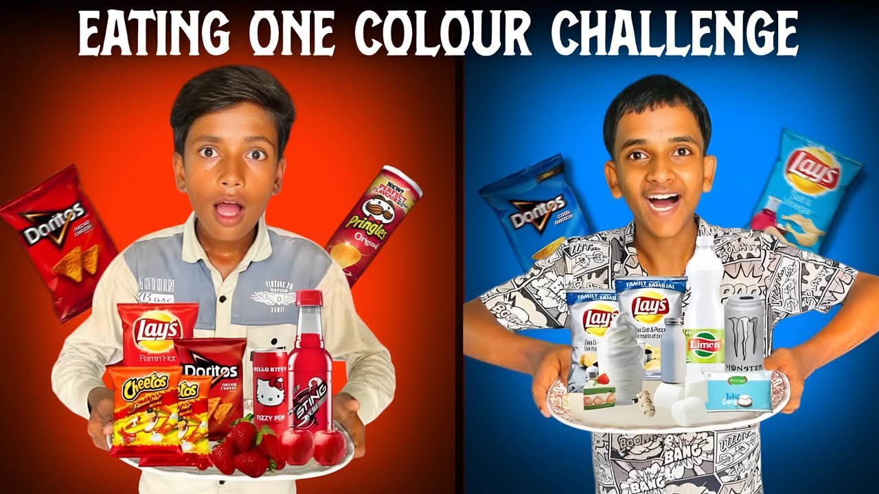 Eating One Color Challenge 😍 Zeeshan Vs Kallu 🔥