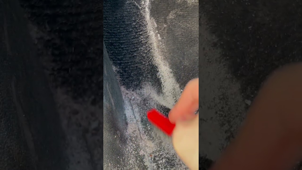 ASMR removing salt stain on car carpet ❤️😂#shorts #asmr