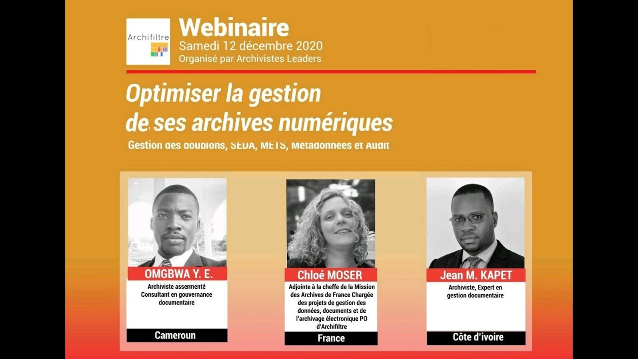 WEBINAIRE ARCHIFILTRE AVEC Chloe MOSER