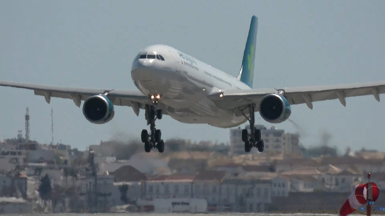 【4K】RARE AIRBUS A330-302 Aer Lingus at Faro Airport