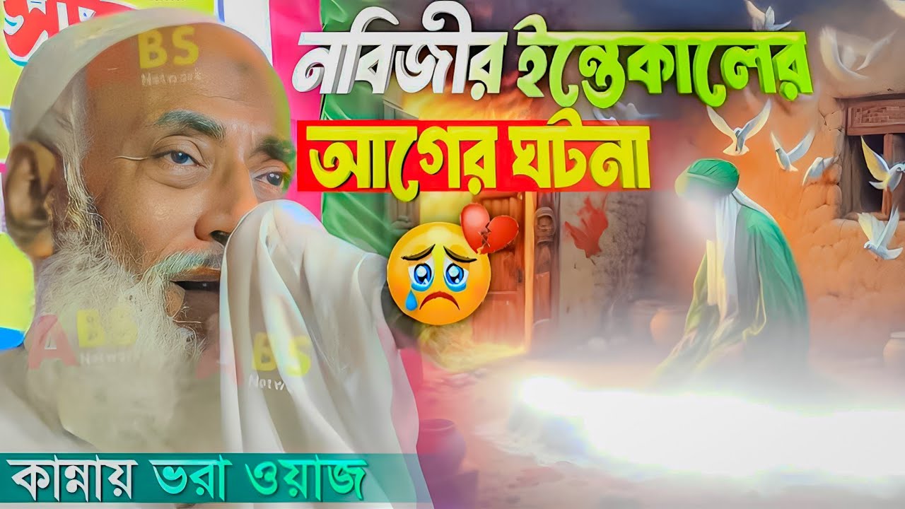 নবিজীর ইন্তেকালের আগের ঘটনা।পীর আল্লামা ওমর সিদ্দিকী ওয়াজ।Pir Allahma Omor Siddiqui Waz