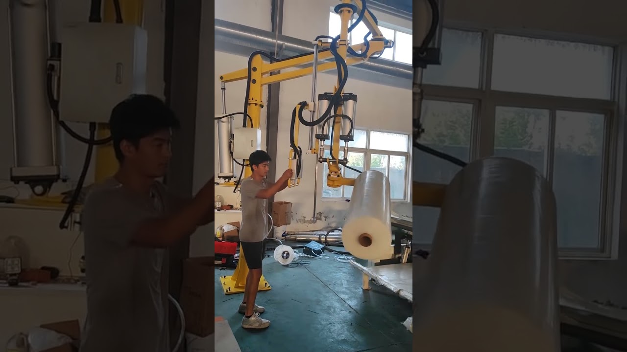 EMET-MA Series Pneumatic Manipulator Arm For Handling Of Rolls #automation#machine