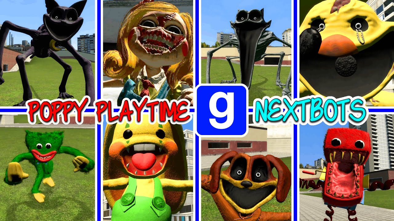 GMOD: Некстботы из Poppy Playtime 1,2,3 // CatNap, DogDay, Мисс Восторг █ Garry's Mod █