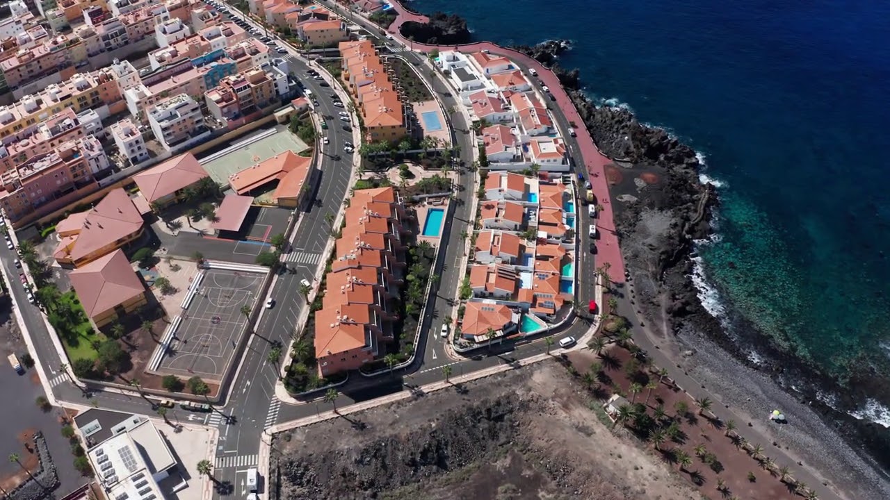 Playa San Juan village in Tenerife, Spain - Acquaintance, bird's-eye view, drone, interesting places