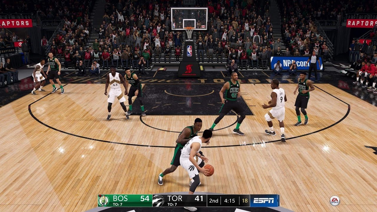 NBA LIVE 19 NEW PATCH 1.22 W/ Commentary! 12 Min Qrt's Part 1 - Celtics vs Raptors PS4 PRO - HD