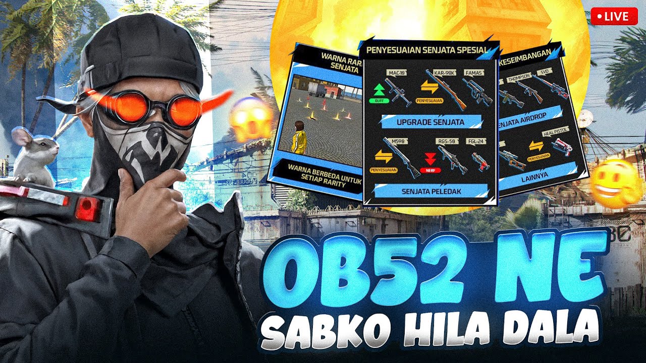 Free Fire OB-52 Update | Buffs, Nerfs & Meta Changes | 🔴LIVE