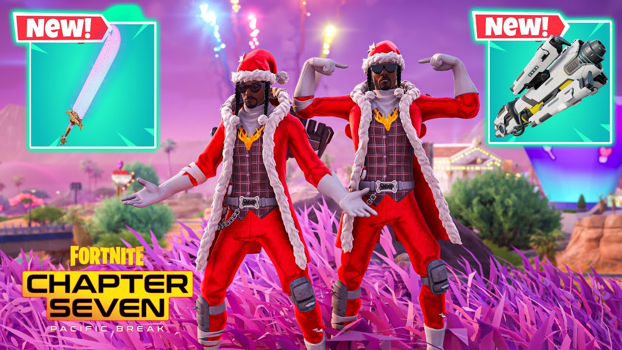 SANTA DOGG DUO vs ALL MYTHIC WEAPONS ( NEW! Fortnite Chapter 7 Season 1 )