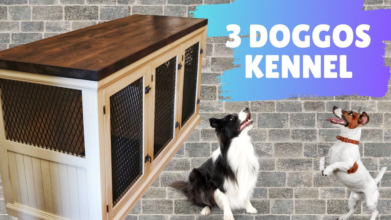 How I made a Triple Dog Kennel (with removable dividers) // Woodworking