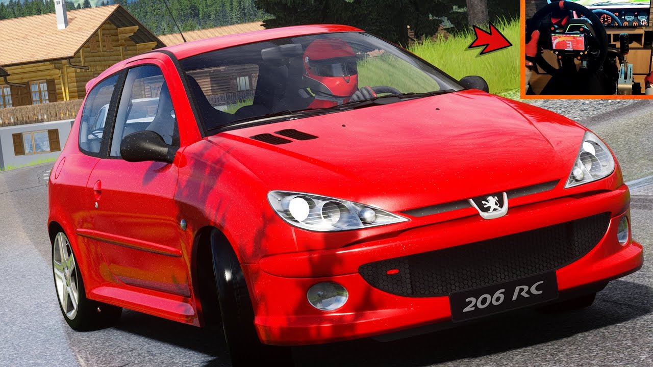 PEUGEOT 206 RC - ALPINE TRAFFIC ! Assetto Corsa / T818 DIRECT DRIVE