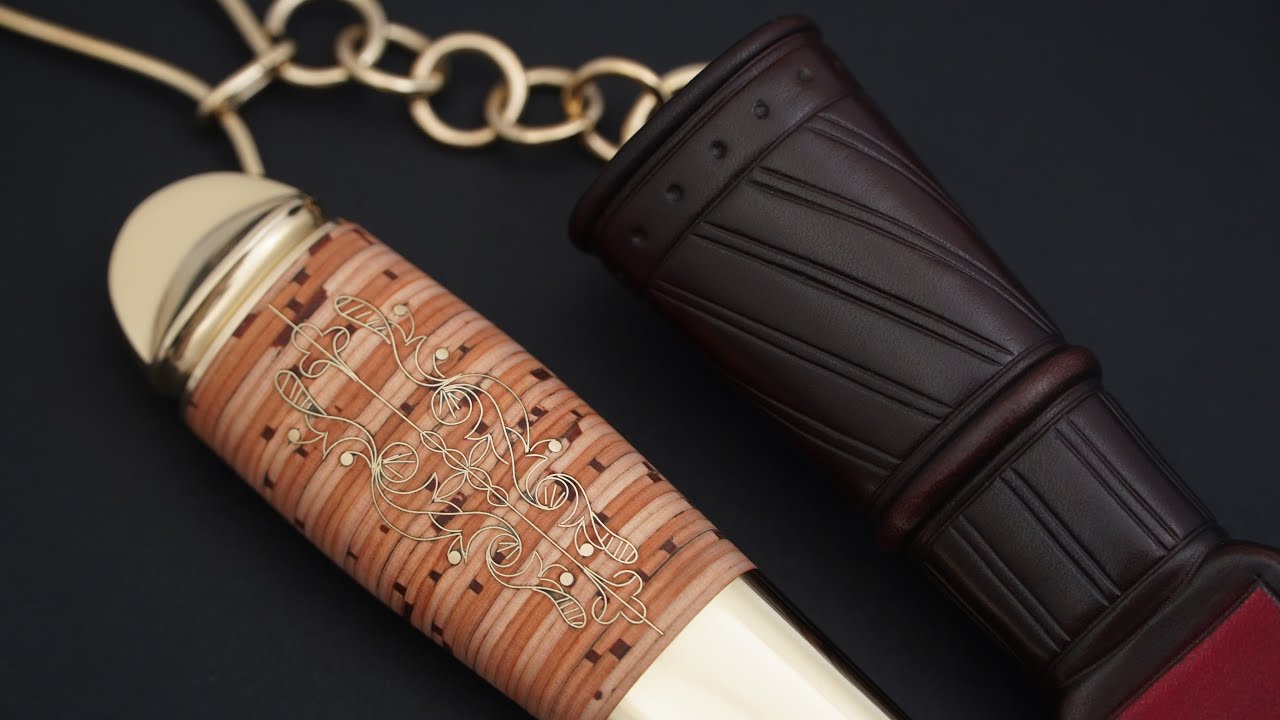 Making A Finnish Puukko In Traditional Style With An Inlayed Birch Bark Handle