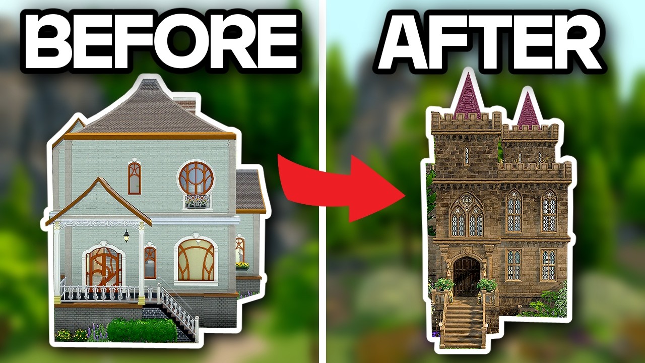 fixing Realm of Magic's UGLY houses in The Sims 4 #2