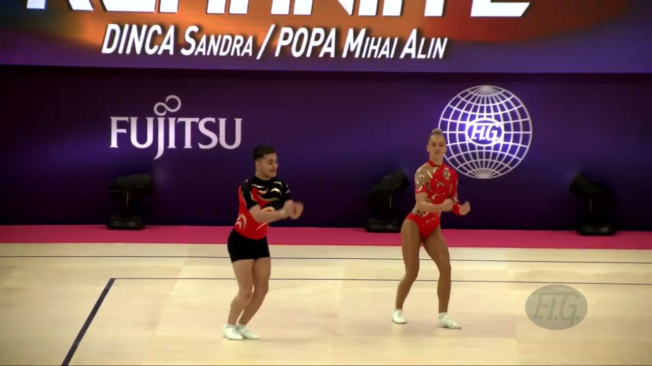 Romania 2 (ROU) - 2022 Aerobic Worlds, Guimaraes (POR) - Mixed Pair Qualifications