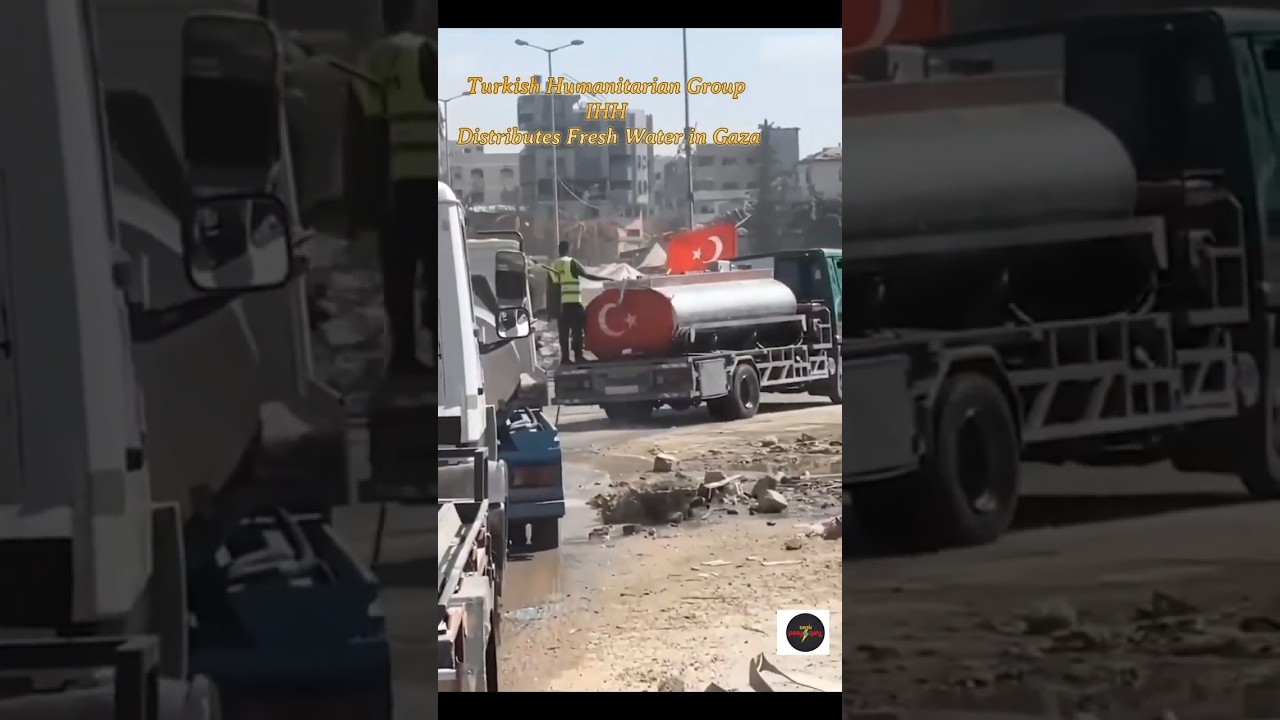 Turkish IHH Distributes Fresh Drinking Water in Gaza Amid Crisis