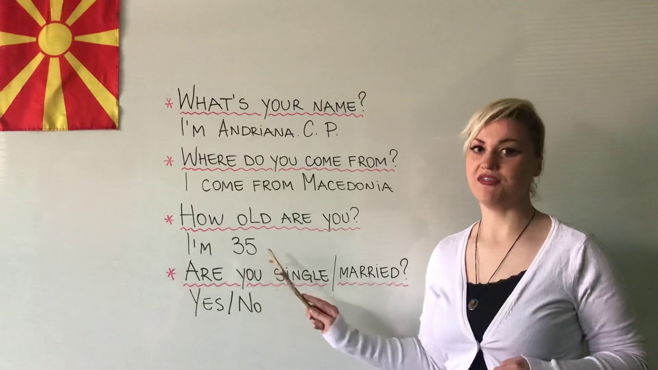Uchime angliski so Andriana - Frazi za zapoznavanje