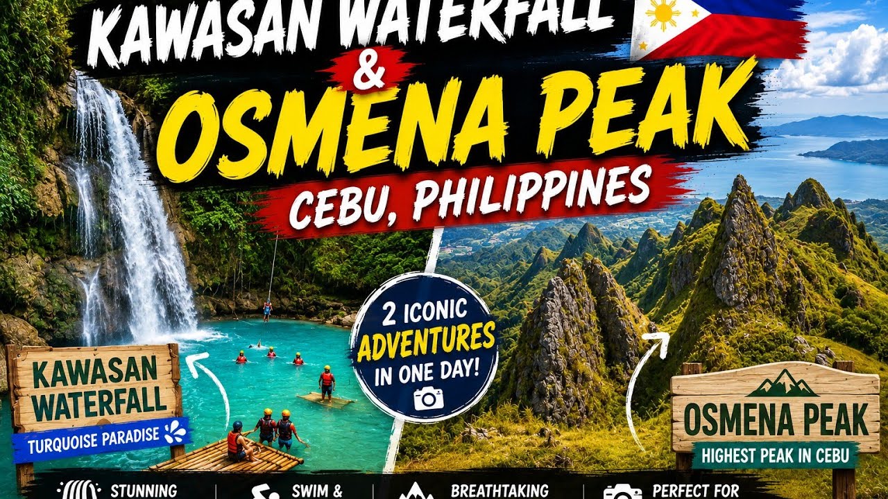 KAWASAN fall, OSMENA peak