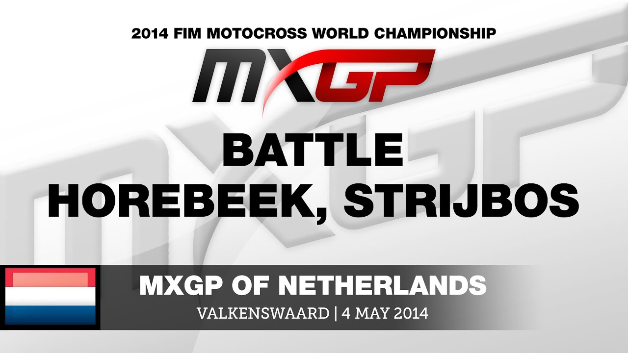 MXGP of the Netherlands 2014 Jeremy van Horebeek battle with Kevin Strijbos - Motocross