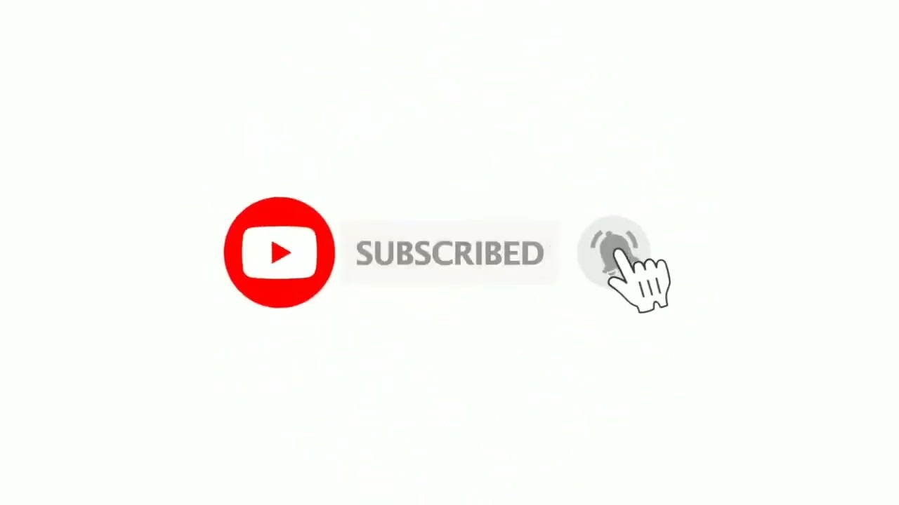 White screen subscribe button with the bell