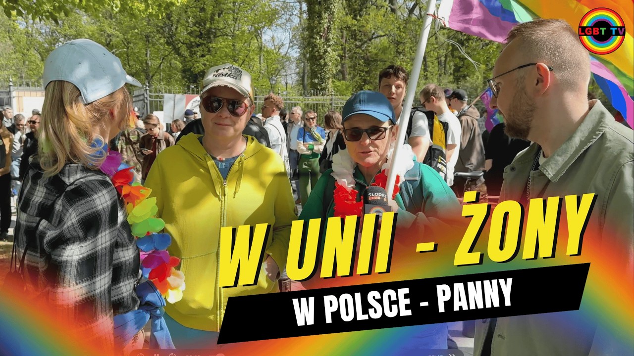 DWIE PANNY CZY ŻONY? PROTEST LGBT POD BIUREM DONALDA TUSKA &ndash; SP&Oacute;R O WYROK TSUE.