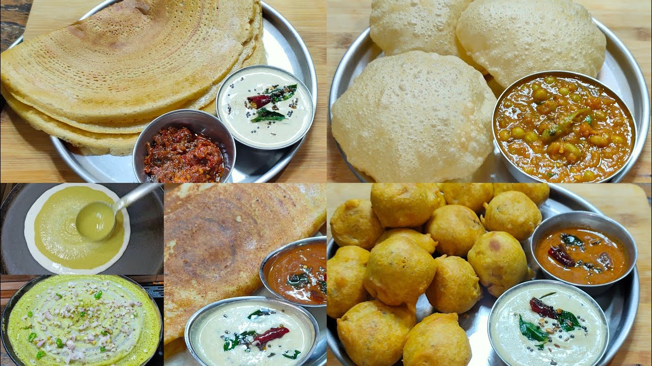 సులభంగా రుచిగా తయారు చేసే 4రకాల టిఫిన్లు|4 Breakfast Recipes In Telugu|Jowar Dosa , Puri, Upma bonda
