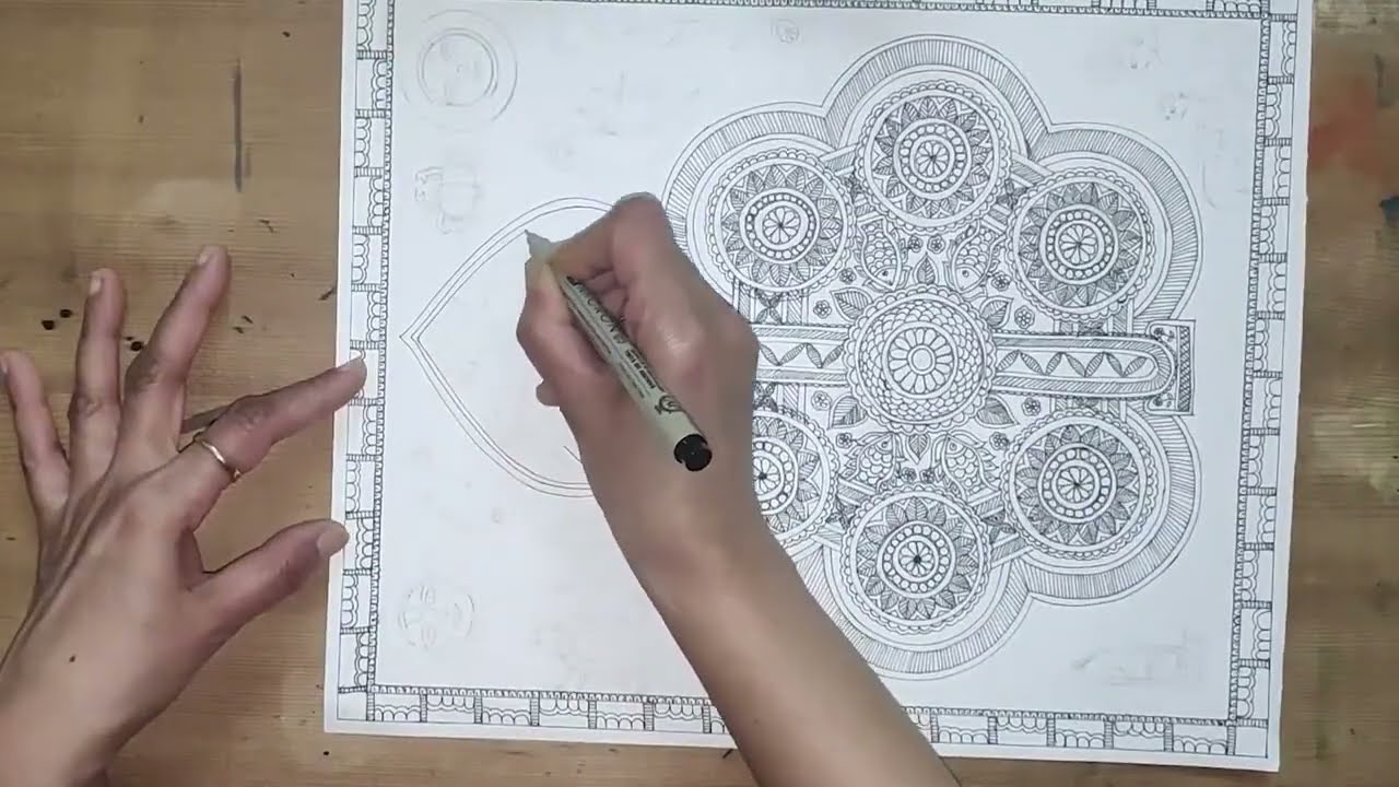 Kohbar Painting - 1 ll  Madhubani Painting Kohbar ll ManjuArts