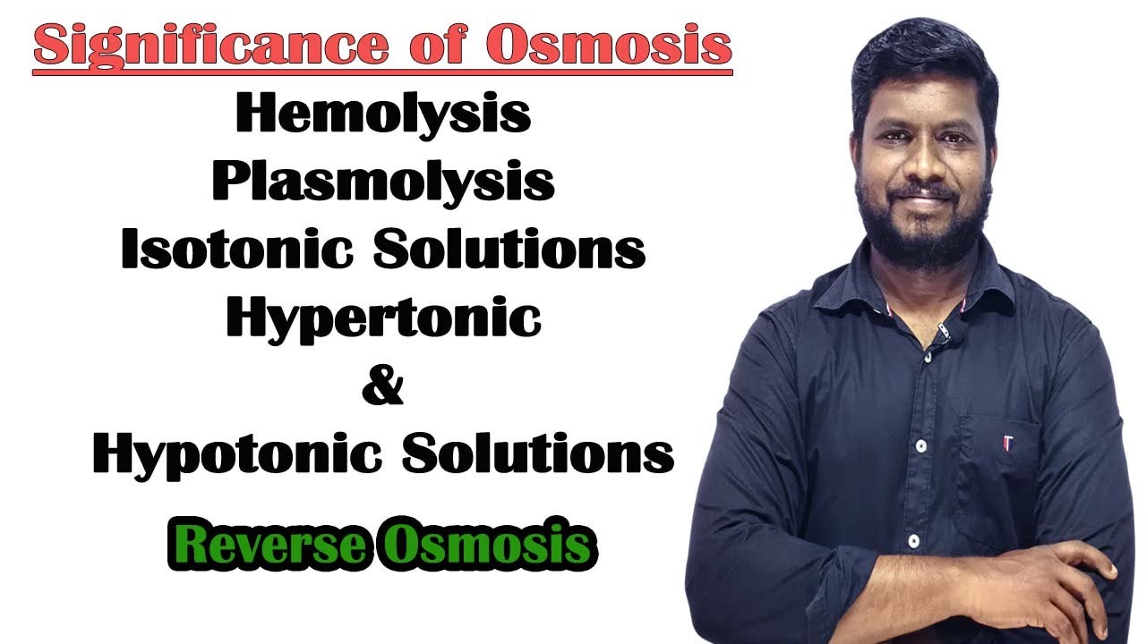 14.Hemolysis | Plasmolysis | Isotonic solutions | Hypertonic & Hypotonic solutions | Reverse osmosis