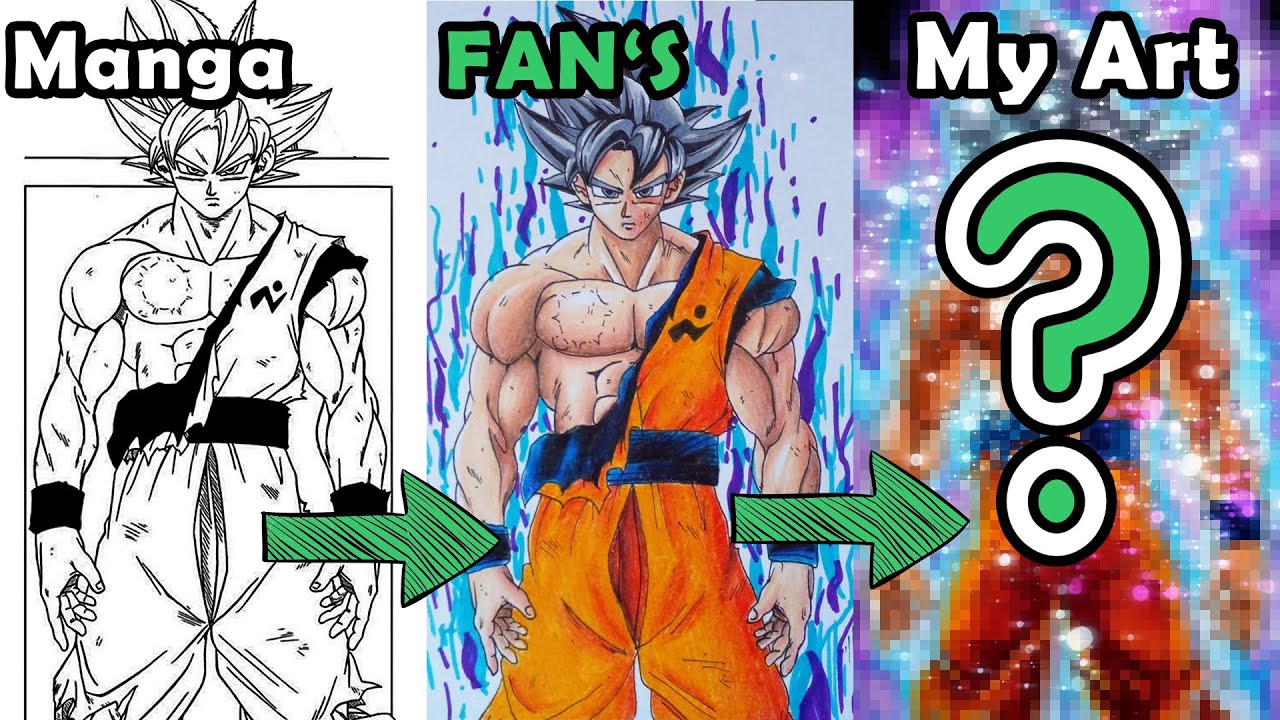 Drawing Goku Ultra Instinct Last One Standing | Redraw fan's Drawing
