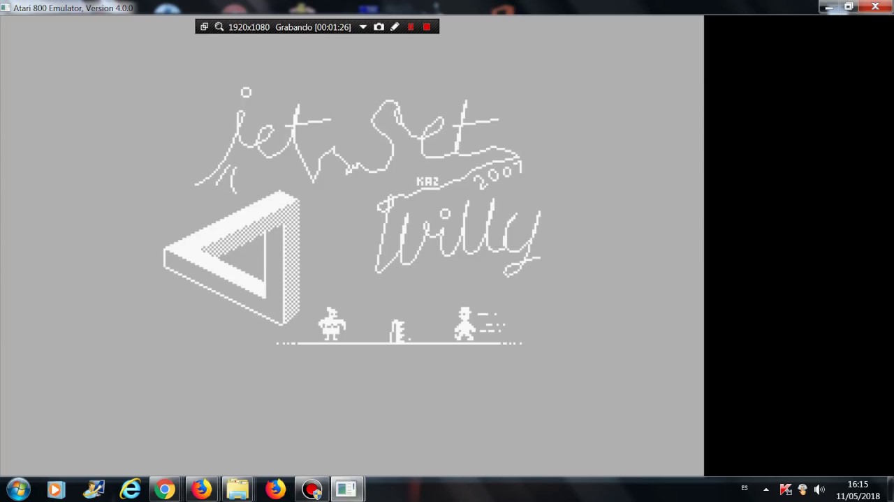 Jet Set Willy 2007 - Atari 8-Bit - emulador Atari 800 Emulator Version 4.0.0