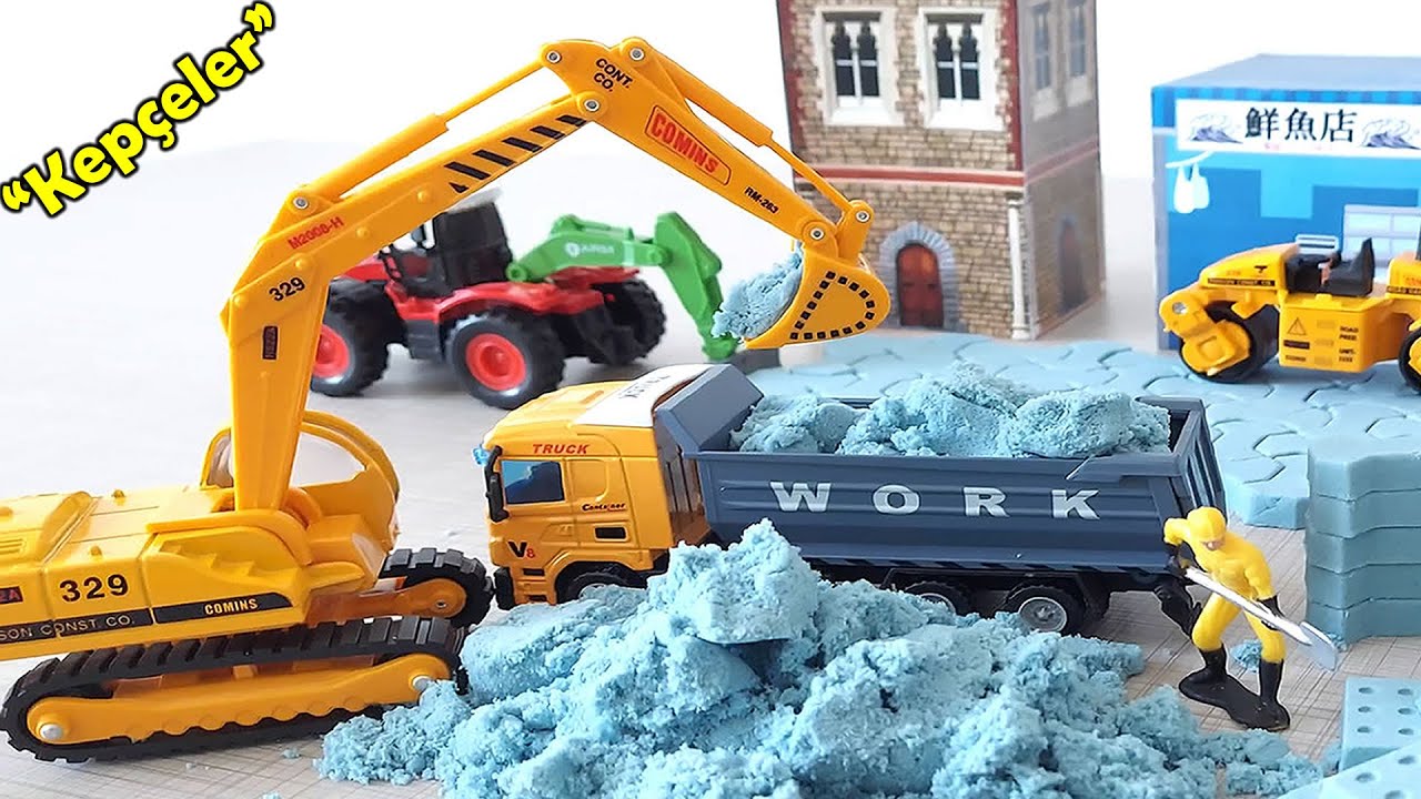 Kepçe ve Kamyon ile Yol Nasıl Yapılır 4K | Kepçe Videoları | Kepçe Operatörleri | Kamyon Dozer