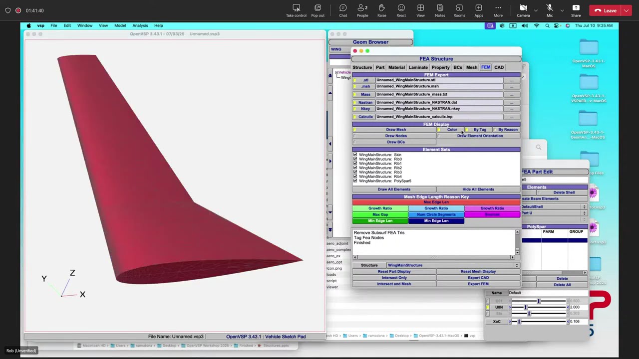 2025 OpenVSP Workshop: Structures Assemblies and Aero/Structure