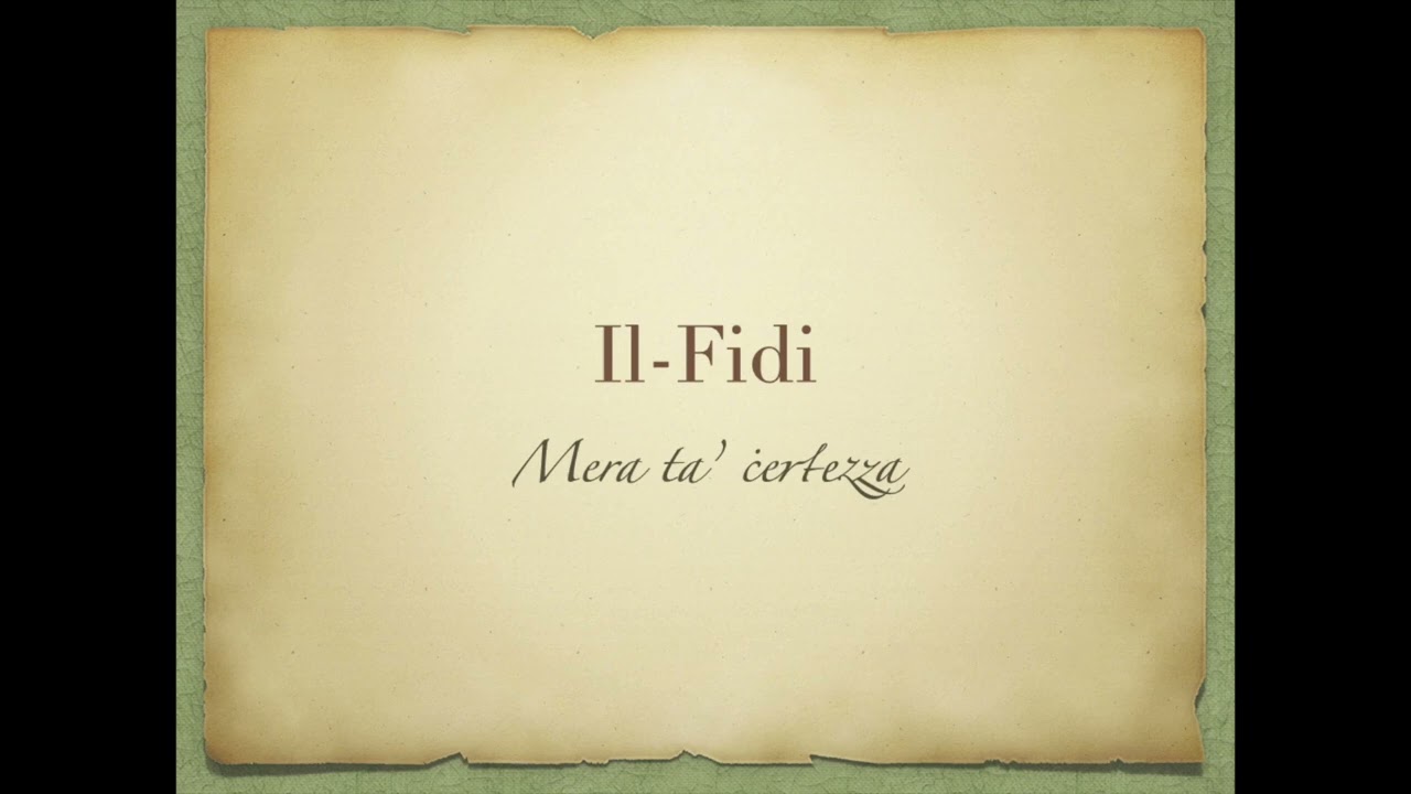 Fidi   Mera  ta' Ċertezza 1