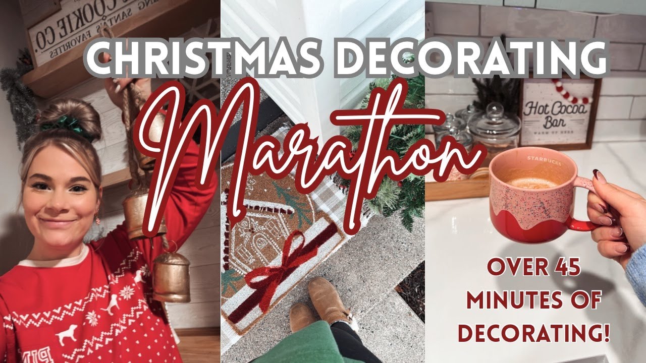 2025 CHRISTMAS DECORATING MARATHON | how to decorate small spaces in your home! #christmas