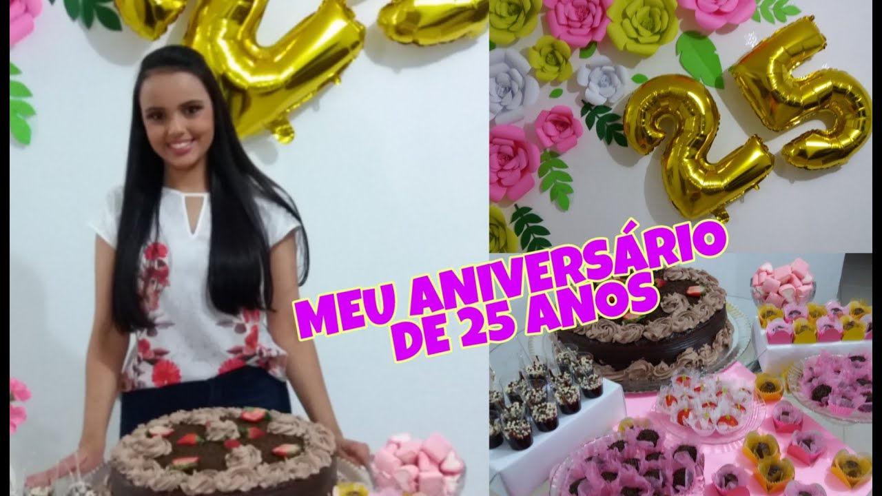 MEU ANIVERSÁRIO 25 ANOS - COMO PREPAREI , DECORAÇÃO E MUITO MAIS  | Diana Fonseca