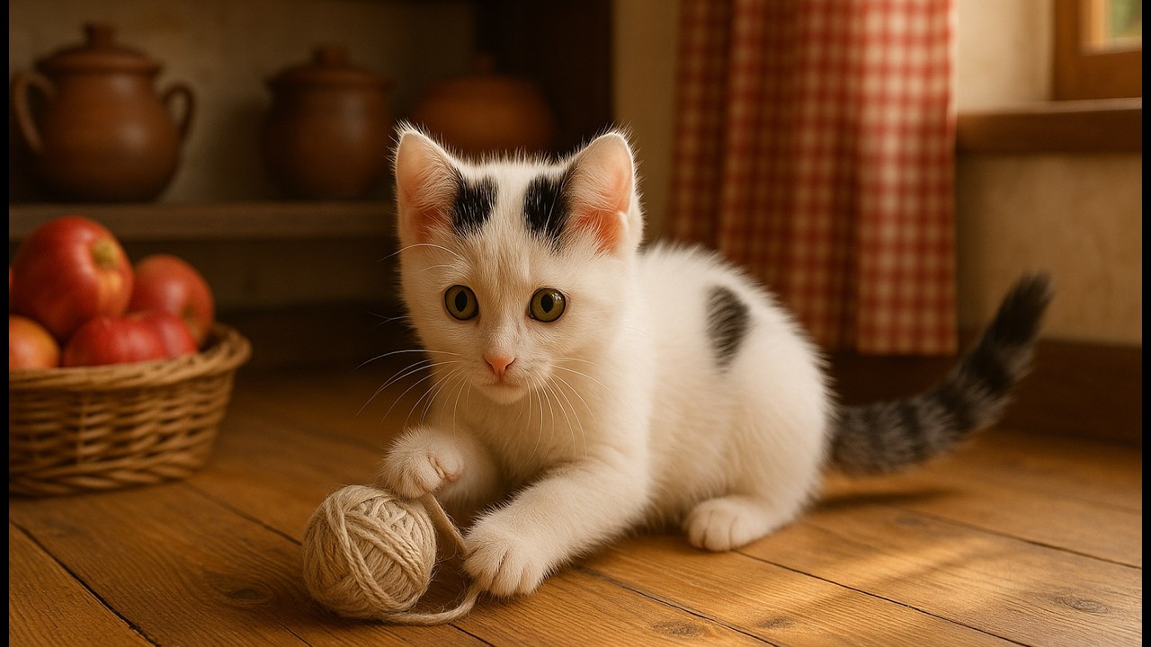Little Kitten’s Peaceful Cottage Life: Gentle Days in the Countryside 🐾🏡