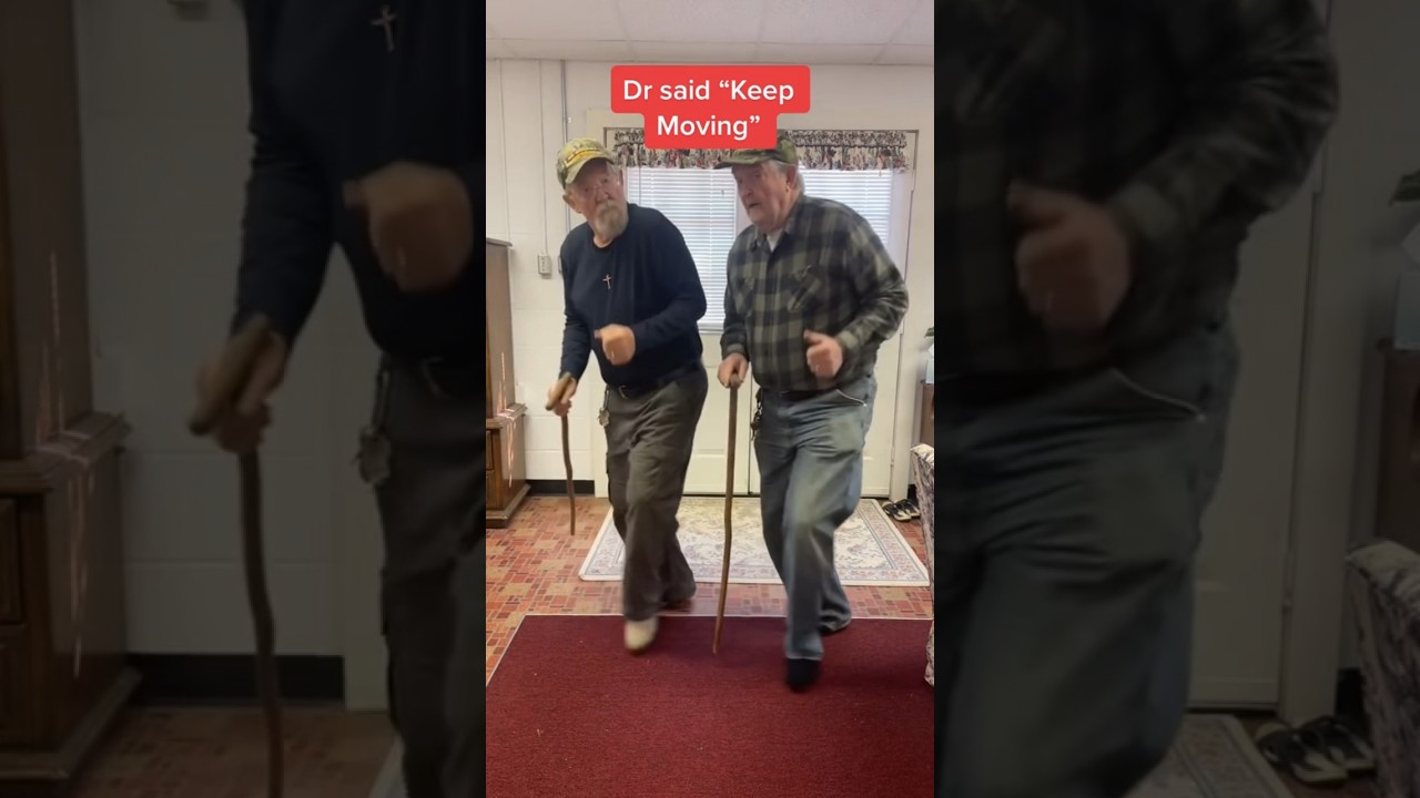 Aint nothin gonna break our stride!! #hanelinetwins #dancing #over70