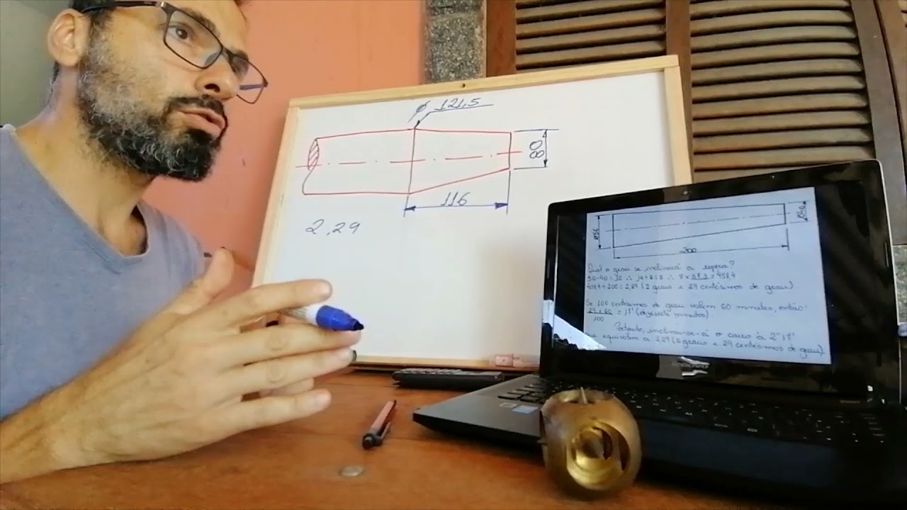 CÁLCULO DA INCLINAÇÃO DO CARRO SUPERIOR PARA TORNEAMENTO DE CONES