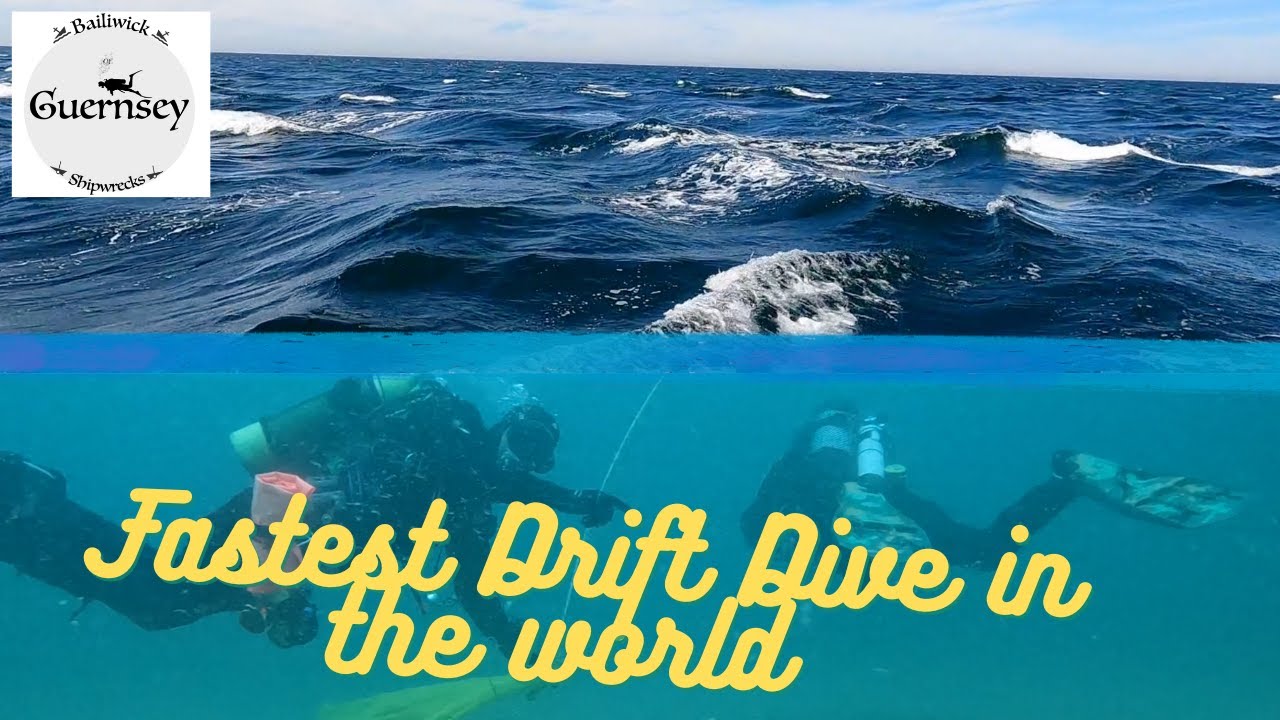 Fastest Drift Dive in the world ? | Guernsey #flat fish #scuba-diving #Guernsey