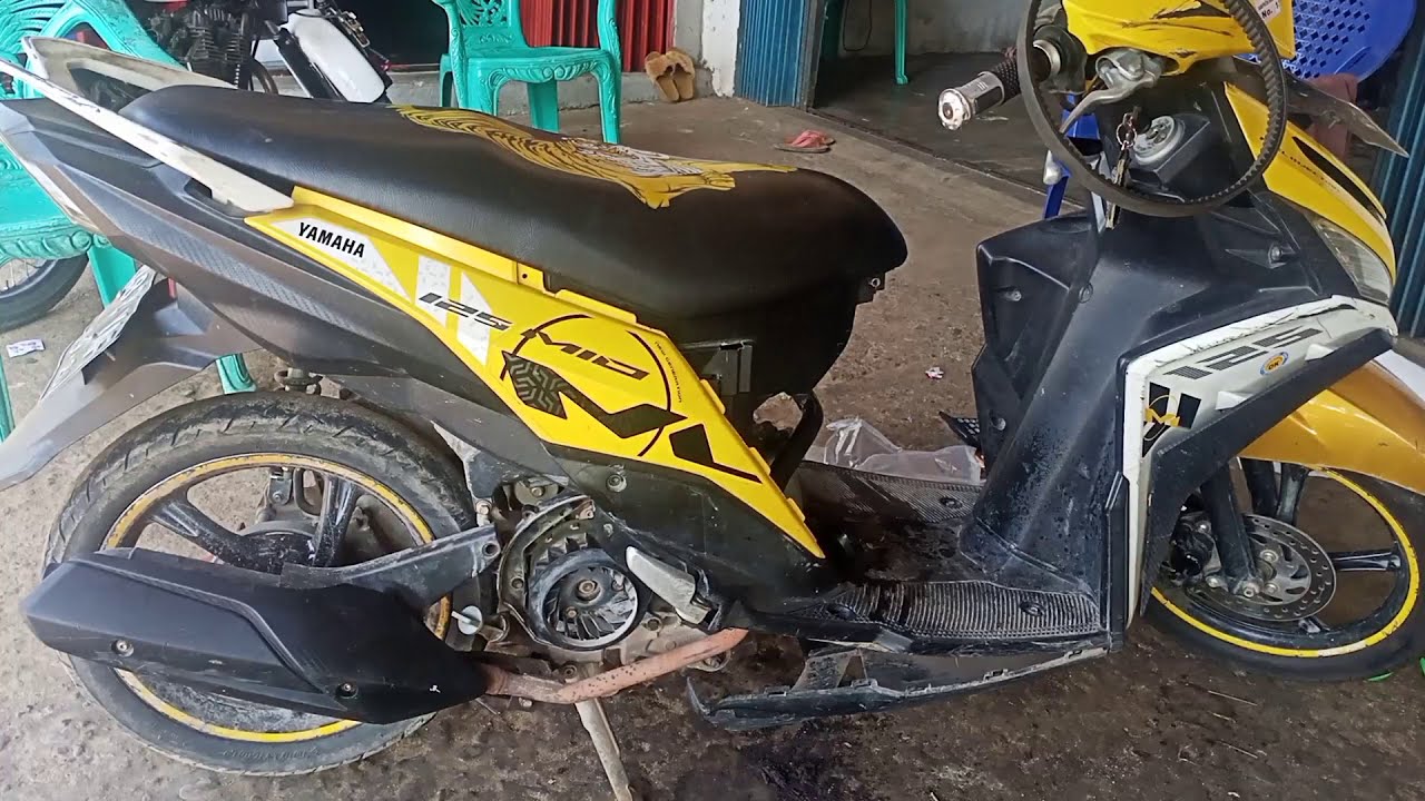 cara bongkar mesin mio m3 (detail untuk pemula)