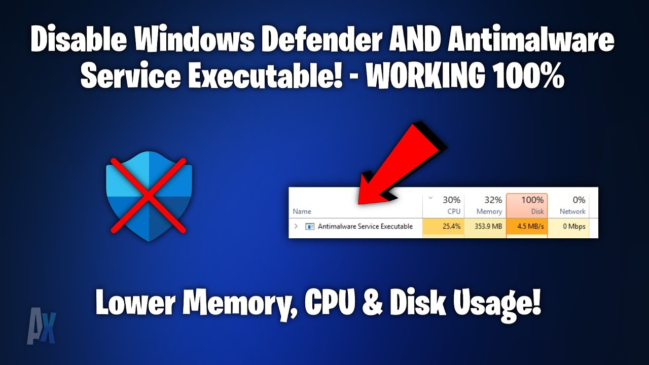 How To Disable Windows Defender & It's Related Services!