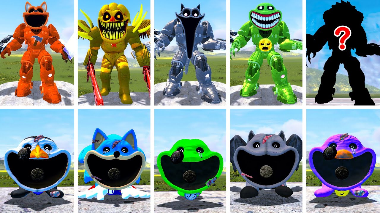 NEW MECHA TITAN V4 VS NEW SMILING CRITTERS MINI V4 POPPY PLAYTIME CHAPTER 4 In Garry's Mod!