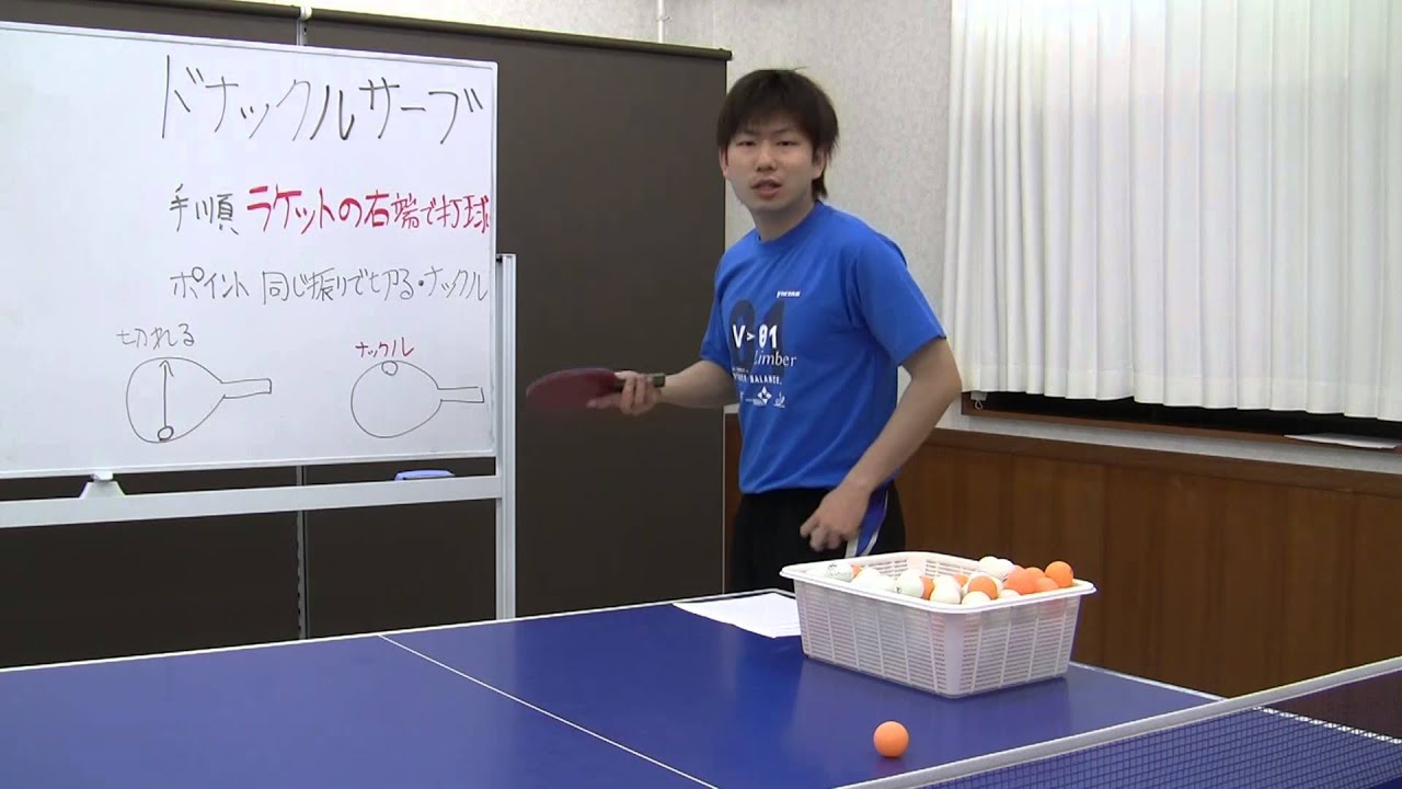 ぐっちぃ必殺技『ドナックルサーブ』【卓球知恵袋】