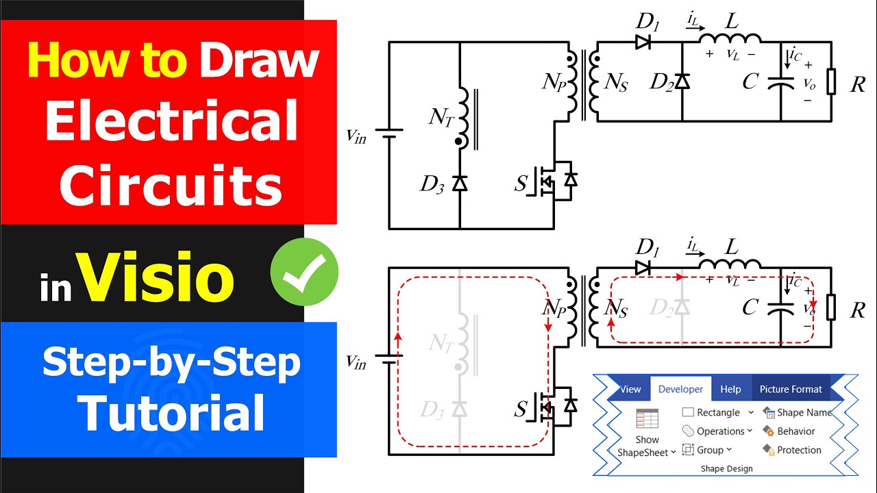 How to Draw Electrical Circuits in Visio : Step-by-Step