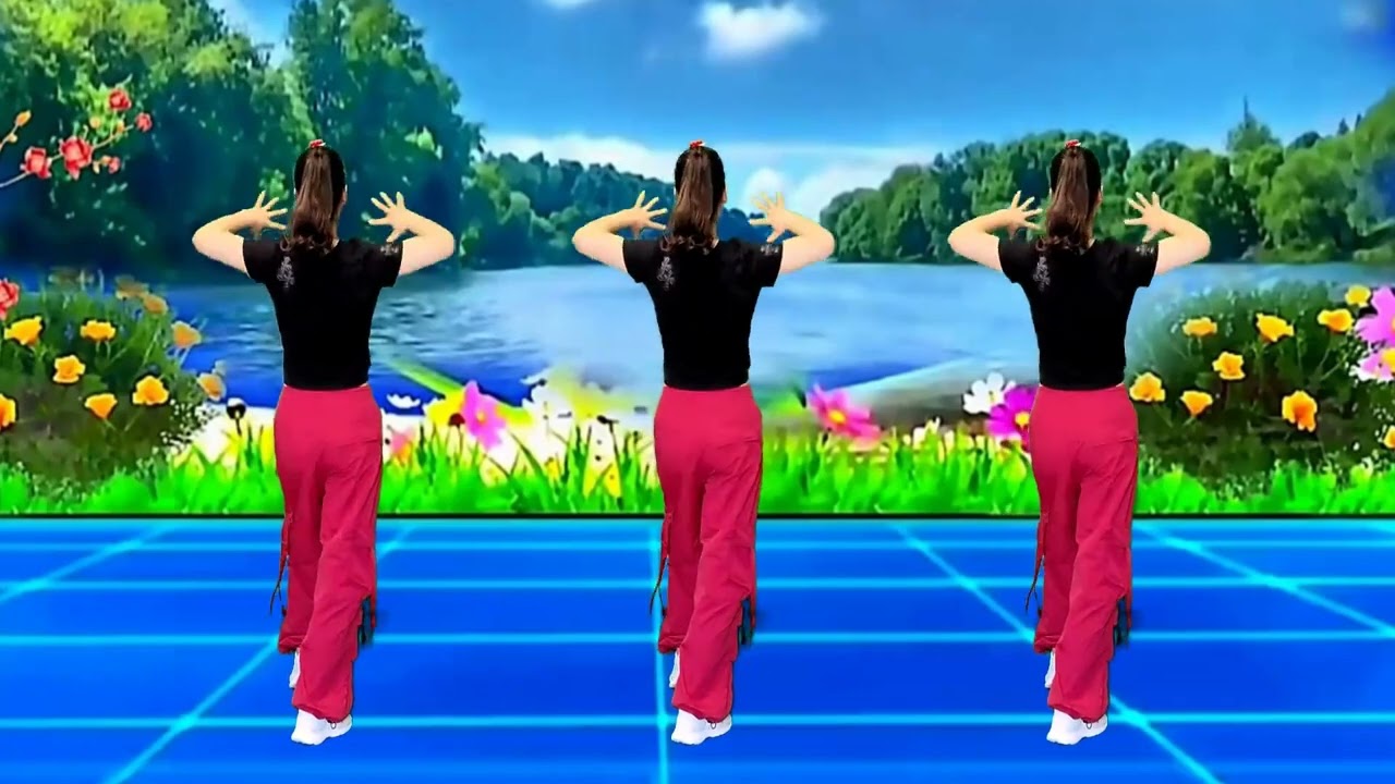 坚持做健身操保持美丽身材，让我们再去草原约会吧