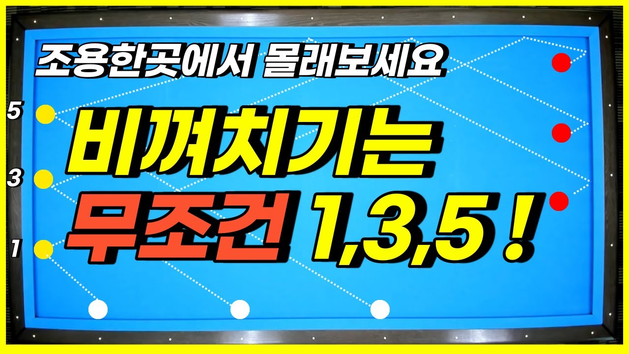 비껴치기는 무조건 1 3 5 만 기억하세요! 비껴치기 시스템은 이보다 쉬울 순 없다!
